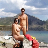 sexy nudist couples in holiday snapshots