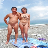 sexy nudist couples in holiday snapshots