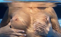 Underwater Strip Of Fetching Boobs