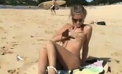 Sexy Girl Getting A Tan