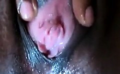 Wet Ebony Pussy Close Up
