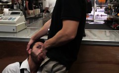 Straight Desperate Guy Sucking Cock In Public Store