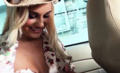 Beautiful blonde gfs anal after fun in taxi