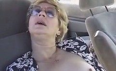 Grandma Fingered Fucked In The Car