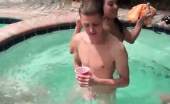 Slutty College Babes Fucked In Pool Gangbang