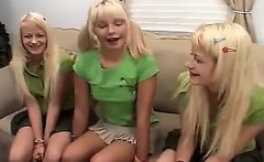 Blonde Twins In A Lesbian Threesome