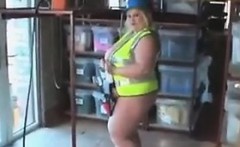 British BBW Construction Worker Teasing