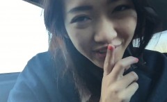 Asian Pussy Twat Fingering In Car