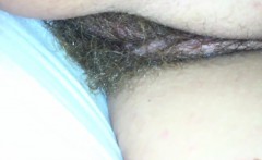 Amateur wife with a beautiful hairy pussy