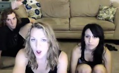 Blonde and brunette nymphos share a big dick and a sex toy