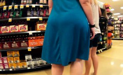 Blue dress butt that is thick shake