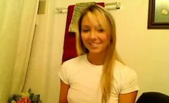 Hot Blonde That Is Uper Gives Teasing Show