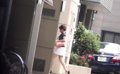 Asian In Heels Urinates