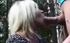 Big muscle cock public BJ and amateur quick sex in forest