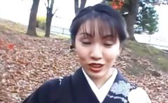 Cute geisha talked into having sex