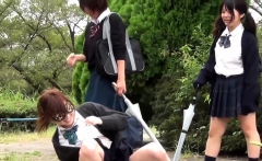 Spied Japanese Teens Pee