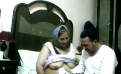 Horny Arab couple caught fucking by spy cam in hotel room