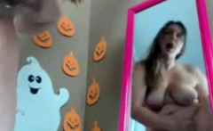 Teen Squirts On Mirror