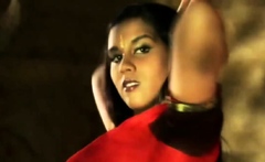 Indian Brunette Dance Gracefully And Seductively