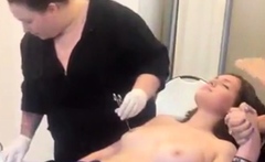 Young Girl gets Nipples Pierced
