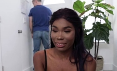 Slutty Ebony Maid Ivory Logan Gets Squeezed And Teased