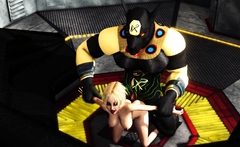 A hot super blonde gets fucked by Anubis on the exoplanet