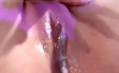 Girl fingering dildo squirt in wabcam