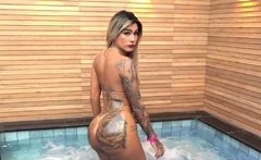 Bigass Latin Tranny fucked in tight ass