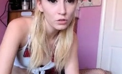 Amateur Blonde Teen Plays Solo with Toy Webcam Porn