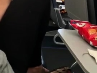 Girl Masturbates On Airplane