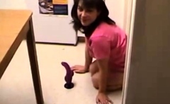 Girl Tries Anal With A Dildo